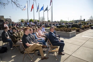 Guests sitting at the event